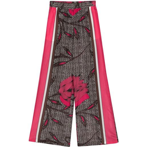 P.A.R.O.S.H. pantaloni a fiori - rosa