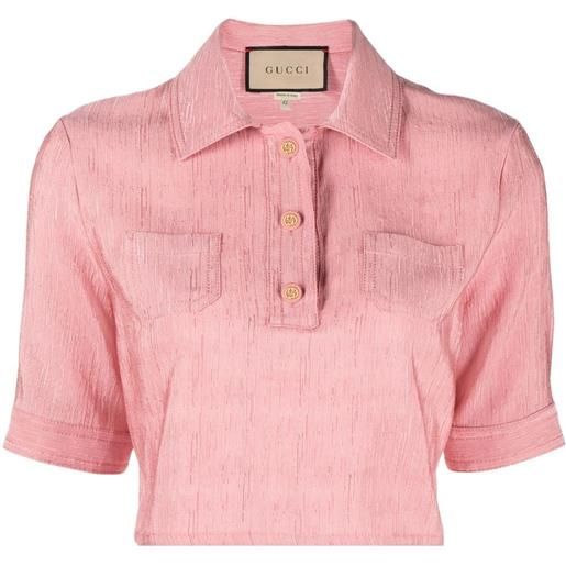 Gucci camicia crop - rosa
