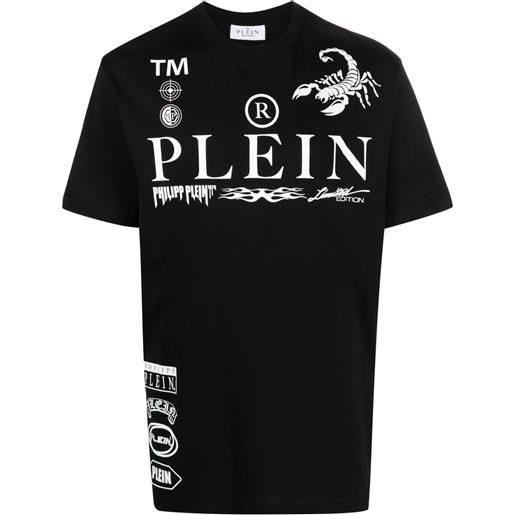 Philipp Plein t-shirt ss logos girocollo - nero