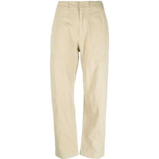 rag & bone pantaloni crop leyton - toni neutri