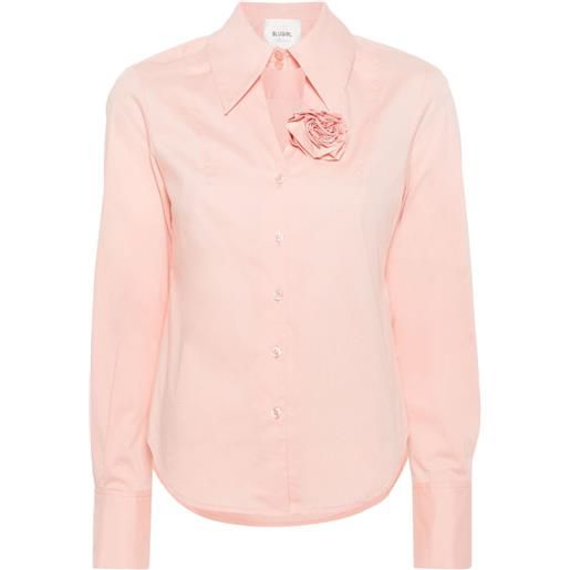 Blugirl camicia con collo ampio - rosa