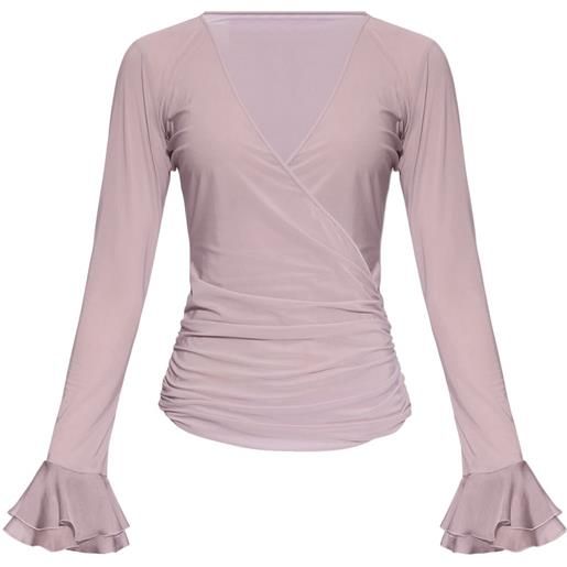 Blumarine top con ruches - viola