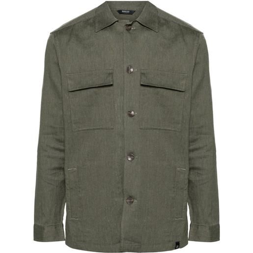 Boggi Milano giacca-camicia in twill - verde