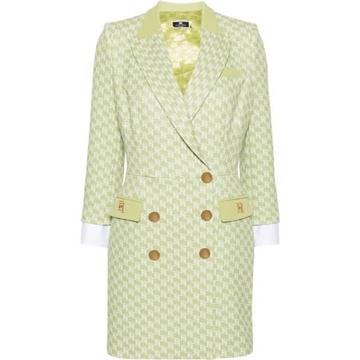 Elisabetta Franchi abito corto con motivo monogramma - verde