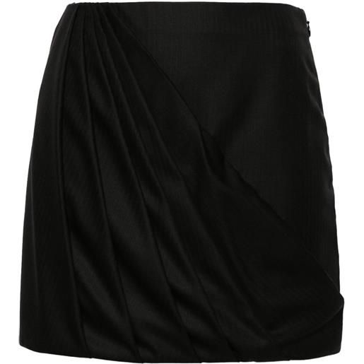 RACIL minigonna drappeggiata - nero