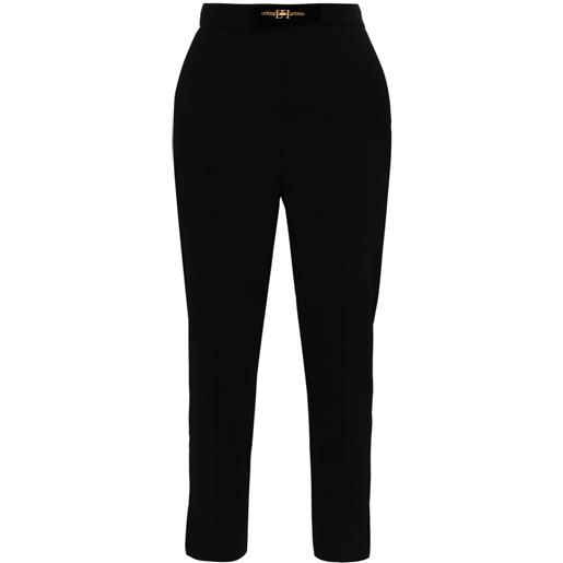 Elisabetta Franchi pantaloni crop con morsetto - nero