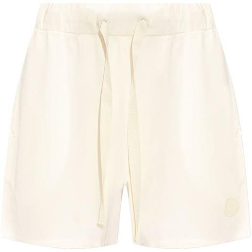Moncler shorts sportivi con applicazione - bianco