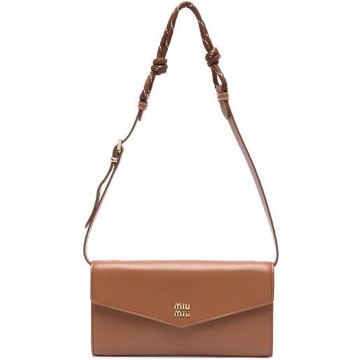 Miu Miu borsa mini a busta - marrone