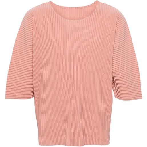 Homme Plissé Issey Miyake t-shirt mc march plissé - rosa