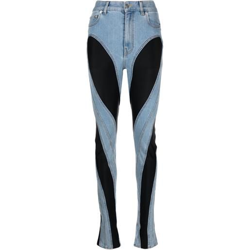 Mugler jeans skinny spiral - blu