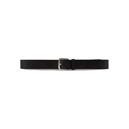 ARMANI EXCHANGE cintura con stampa logo, cintura uomo, black/off white, 30