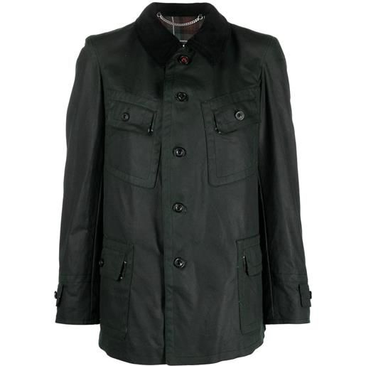 Maison Margiela giacca con dettaglio cuciture - verde