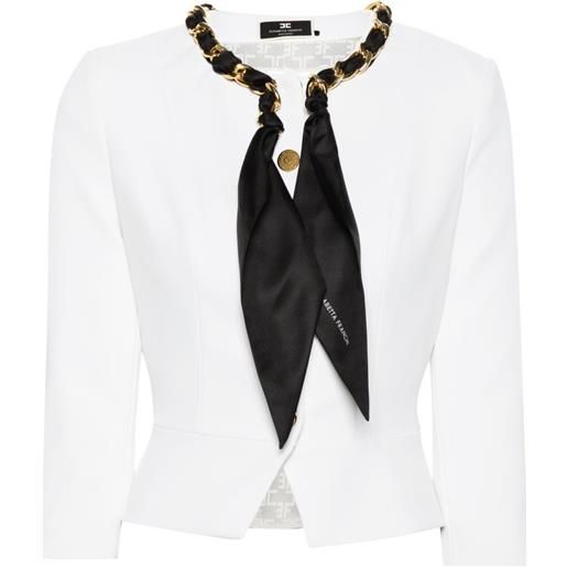 Elisabetta Franchi blazer con decorazione - bianco