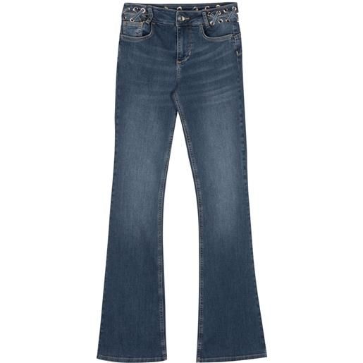 LIU JO jeans svasati con dettaglio incrociato - blu