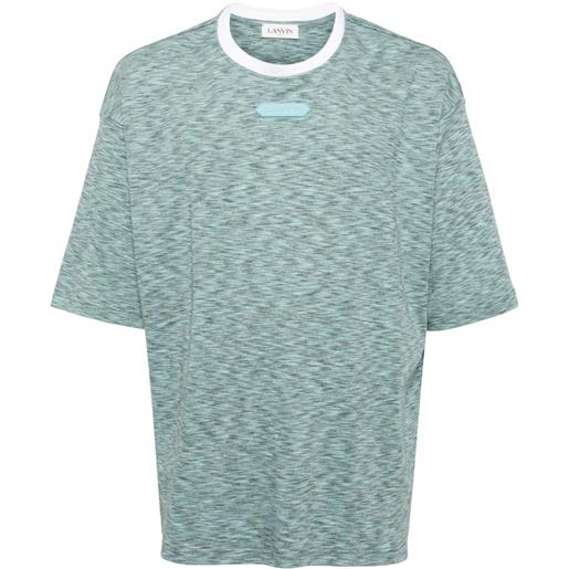 Lanvin t-shirt con applicazione logo - blu