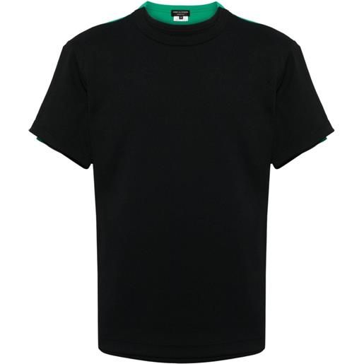 Comme Des Garçons t-shirt con design patchwork - nero