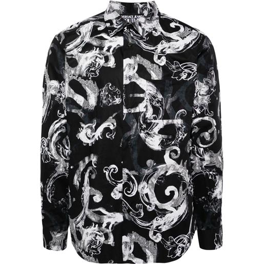 Versace Jeans Couture camicia con stampa barocca - nero