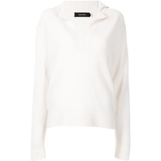 Lisa Yang maglione celeste - bianco