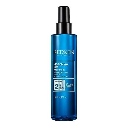 Redken | cat extreme, trattamento spray ristrutturante per capelli danneggiati, 150 ml