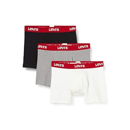 Levi's pepe jeans Levi's back in session men's boxer briefs multipack (3 pack) , boxer , nero/rosso, m