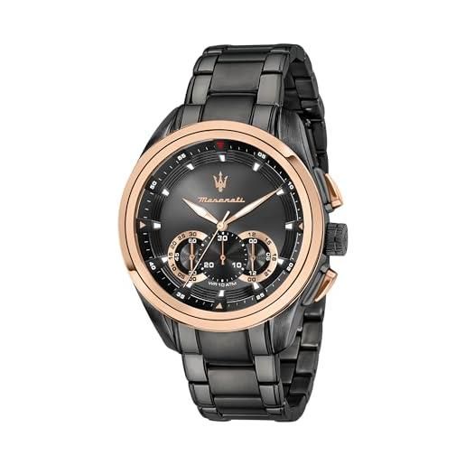 Maserati orologio da uomo, collezione traguardo, al quarzo, cronografo - r8873612016