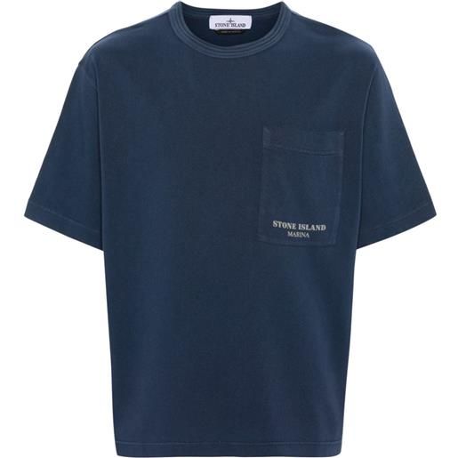 Stone Island t-shirt con stampa - blu