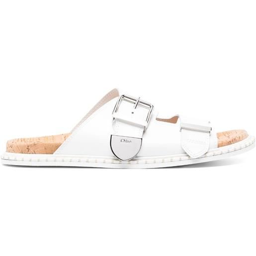 Chloé sandali rebecca con doppia fascia - bianco