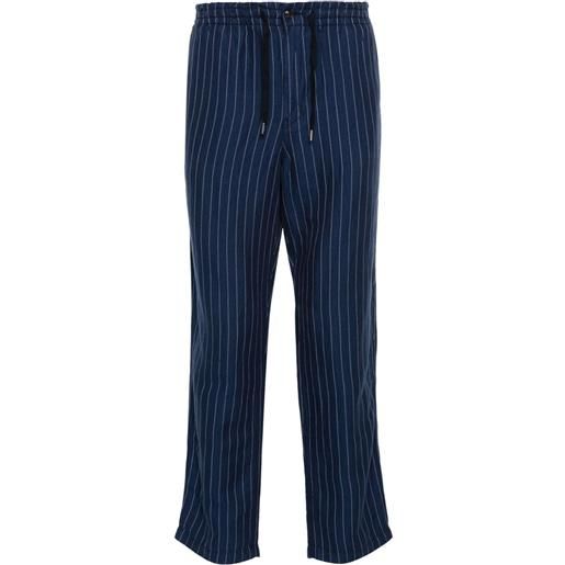 Polo Ralph Lauren pantaloni affusolati gessati - blu