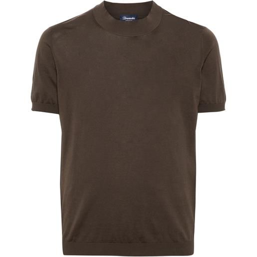 Drumohr t-shirt a maglia fine - marrone