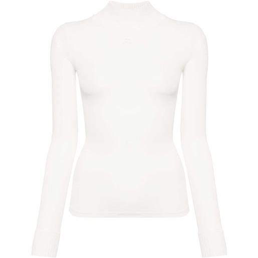 Courrèges top reedition second skin - bianco