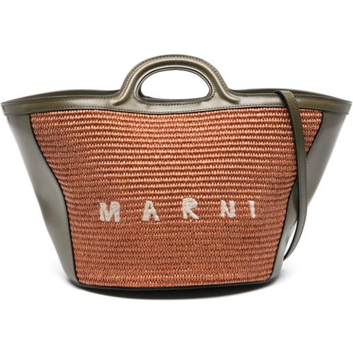 Marni borsa tote tropicalia - verde