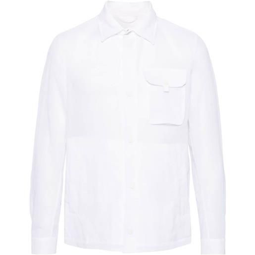Herno giacca-camicia ripstop semi trasparente - bianco
