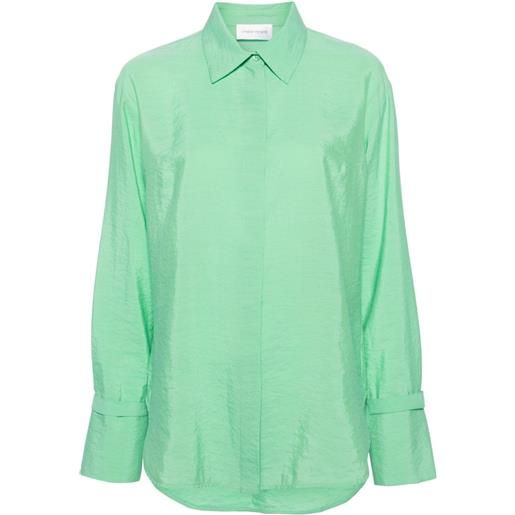 Christian Wijnants camicia tangio con effetto stropicciato - verde