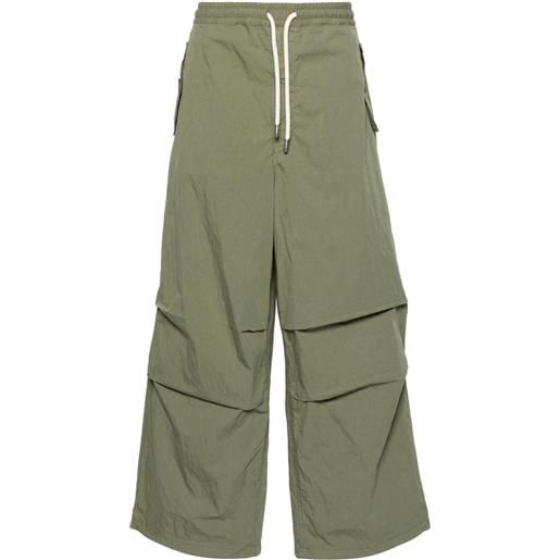 Emporio Armani pantaloni a gamba ampia - verde