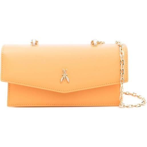 Patrizia Pepe borsa mini fly bamby in pelle - arancione