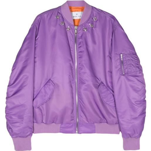 Manuel Ritz bomber con strass - viola