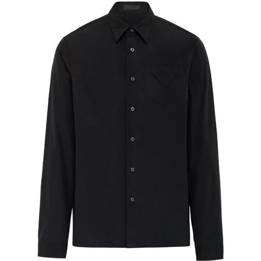 Prada camicia con logo - nero