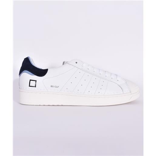 D.A.T.E. scarpe sneakers date base calf bianco blu