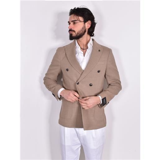 BRERAS Milano giacca breras doppiopetto beige caserta fresco lana