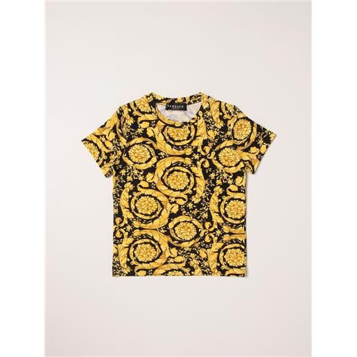 Young Versace t-shirt versace young in cotone con stampa barocca