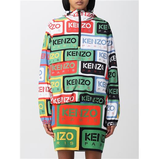 Kenzo giacca labels Kenzo in nylon stampato