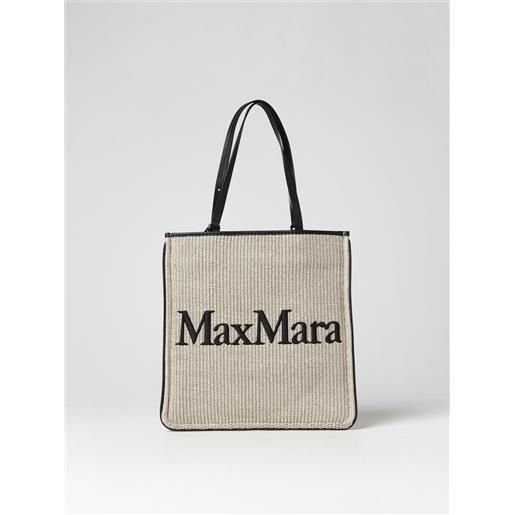 Max Mara borsa easy bag Max Mara in rafia intrecciata