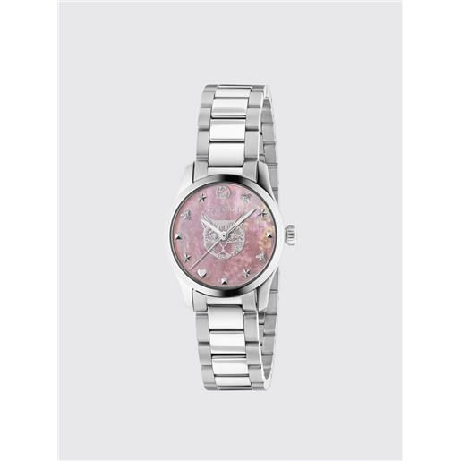 Gucci orologio g-timeless Gucci in acciaio con quadrante in madreperla rosa