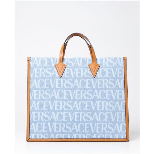 Versace borsa allover Versace in denim stampato