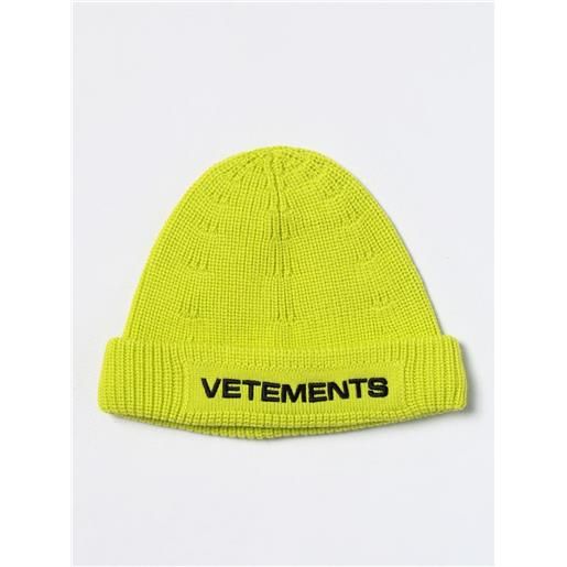 Vetements cappello Vetements in lana merino con logo ricamato