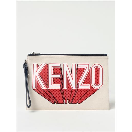 Kenzo pouch Kenzo in canvas con logo stampato