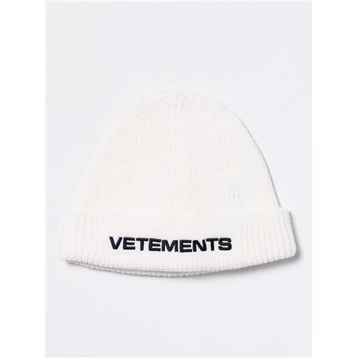Vetements cappello Vetements in lana merino con logo ricamato