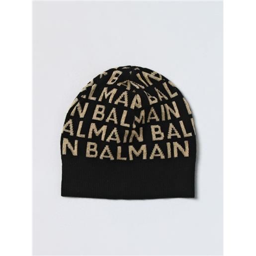 Balmain Kids cappello Balmain Kids in misto lana con logo jacquard