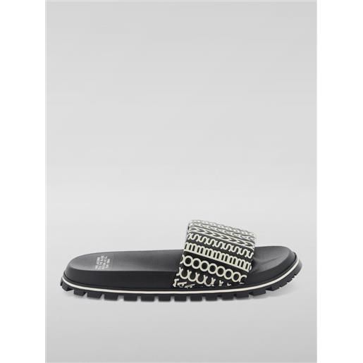 Marc Jacobs sliders the monogram Marc Jacobs in pelle con stampa logo