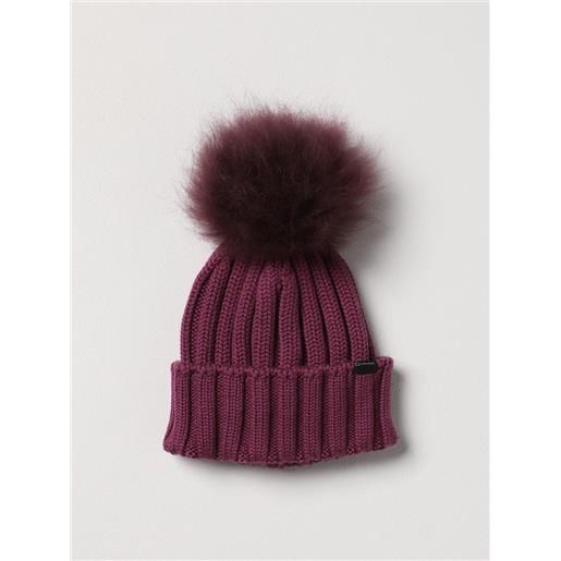 Woolrich cappello Woolrich in lana tricot con pompon